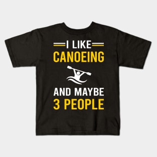 3 People Canoeing Canoe Kids T-Shirt